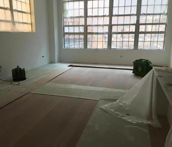 floor installation during water damage restoration